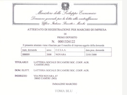 Certificazione Blue Toma