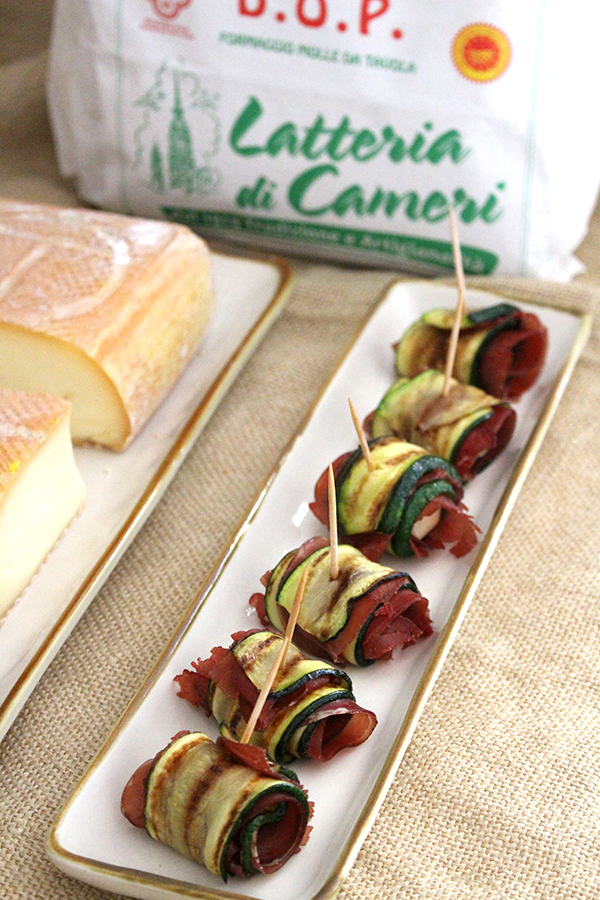 Rotolini di zucchine, bresaola e taleggio